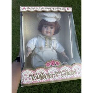Vintage Collector’s Choice Fine Bisque Porcelain Doll Creepy Girl? 12”